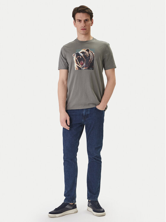 BOSS BOSS Tricou Dobermann 50558965 Gri Regular Fit