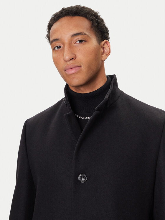 HUGO HUGO Cappotto di lana Mintrax2541 50546551 Nero Regular Fit