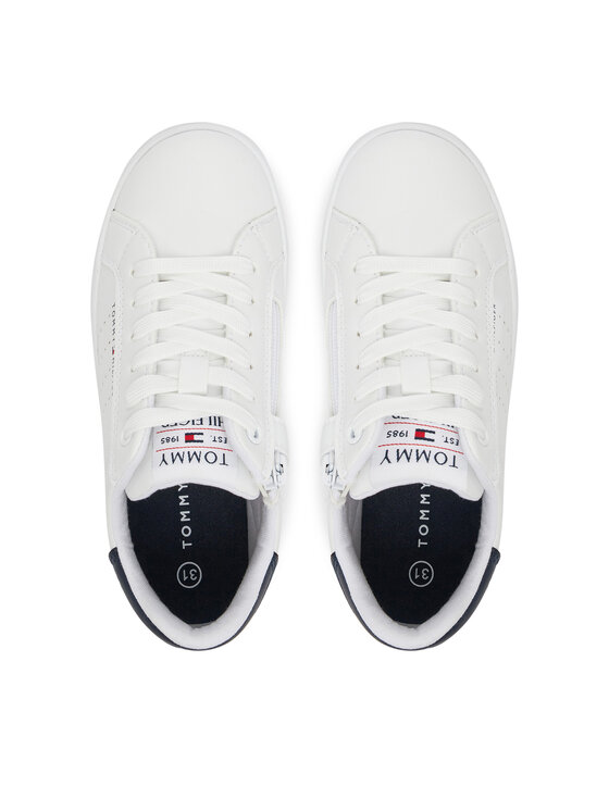 Tommy Hilfiger Tommy Hilfiger Laisvalaikio batai Low Cut Lace-Up Sneaker T3X9-33856-1355 M Balta