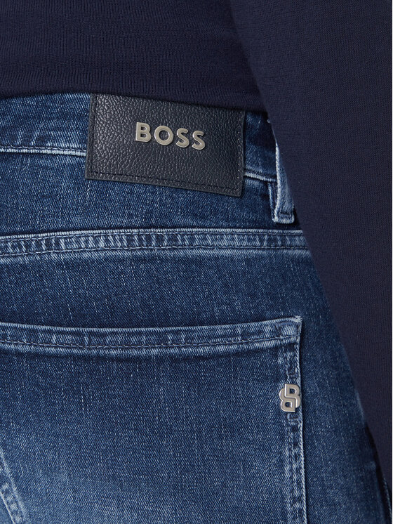BOSS BOSS Jeans hlače C-Delaware 50549814 Mornarsko modra Slim Fit