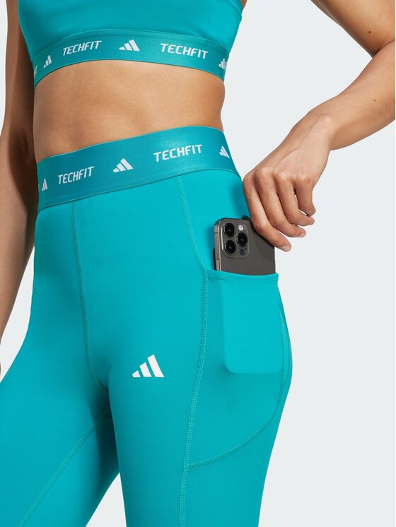 adidas adidas Legginsy TECHFIT Stash Zielony Regular Fit