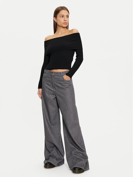 JDY JDY Blúz Liva 15336133 Fekete Slim Fit