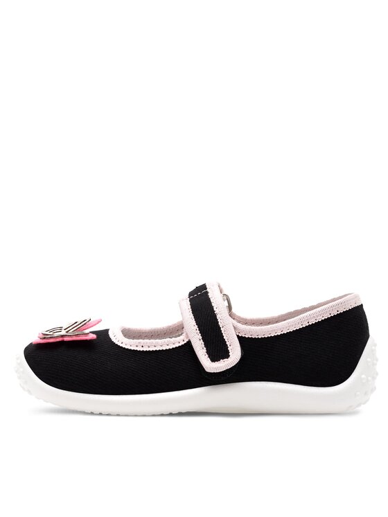 Nelli Blu Nelli Blu Pantofole BALERINKI MOTYL III Nero