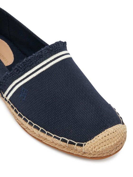 Tommy Hilfiger Tommy Hilfiger Espadrilles Fringe Canvas Closed Espadrille FW0FW08881 Sötétkék
