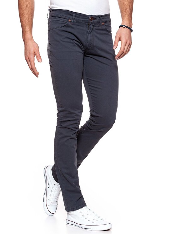 Wrangler Wrangler Spodnie materiałowe LARSTON Niebieski Slim Fit