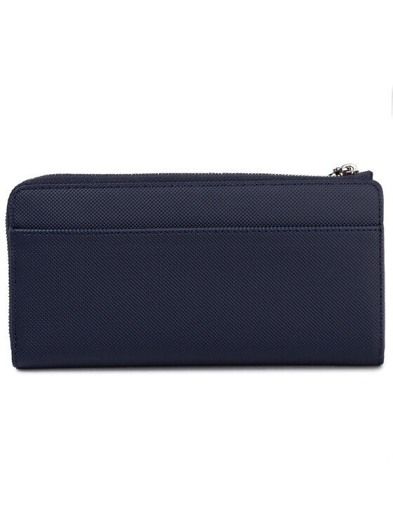 Lacoste Lacoste Μεγάλο Πορτοφόλι Γυναικείο Slim Zip Wallet NF2780DC Σκούρο μπλε