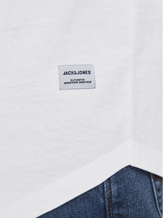 Jack & Jones Jack & Jones Marškinėliai Noa 12113648 Balta Long Line Fit