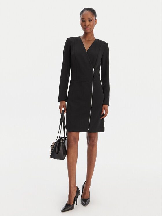 DKNY DKNY Коктейльна сукня DD5N2P53 Чорний Regular Fit