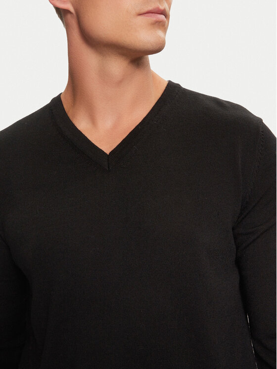 HUGO Hugo Pulover San Vredo-M 50474172 Črna Slim Fit