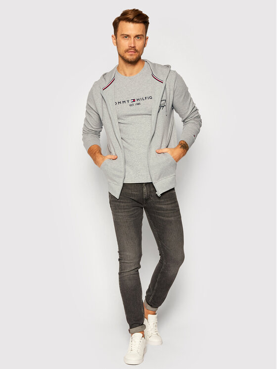 Tommy Hilfiger Tommy Hilfiger Футболка Core Logo Tee MW0MW11465 Сірий Slim Fit