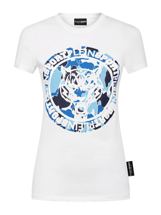 Plein Sport Plein Sport T-shirt 12973 Bianco Skin Tight Fit
