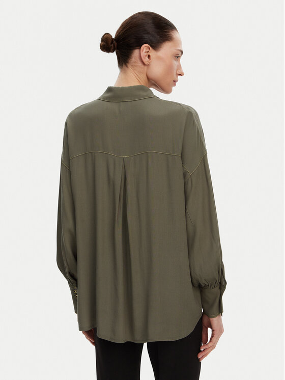 ACCESS FASHION ACCESS FASHION Koszula 53-7006-394 Zielony Relaxed Fit