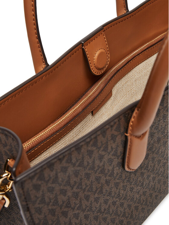 MICHAEL Michael Kors Handtasche Scarlett Medium Signature Logo Satchel 30F4GETS2B Braun Modivo