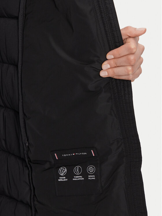 Tommy Hilfiger Tommy Hilfiger Vatovaná bunda Heritage WW0WW43234 Černá Regular Fit