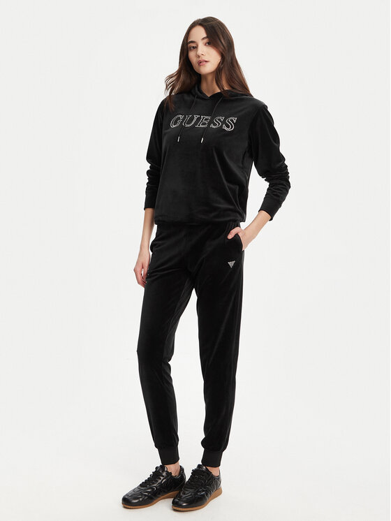 Guess Guess Teplákové kalhoty V3BB27 K0232 Černá Regular Fit