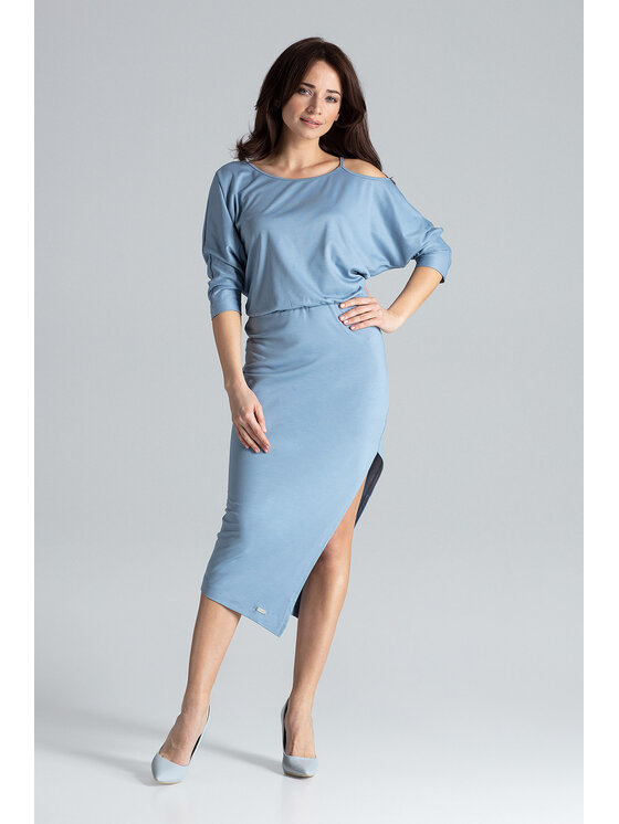 Lenitif Lenitif Vestito K479 Blu Regular Fit