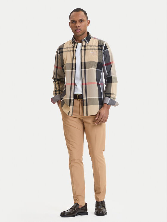 Barbour Barbour Marškiniai Harris MSH5071TN31 Smėlio Tailored Fit