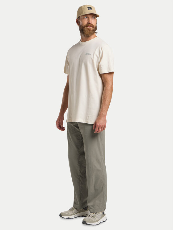 Jack Wolfskin Jack Wolfskin T-krekls Essential 1808382 Écru Regular Fit