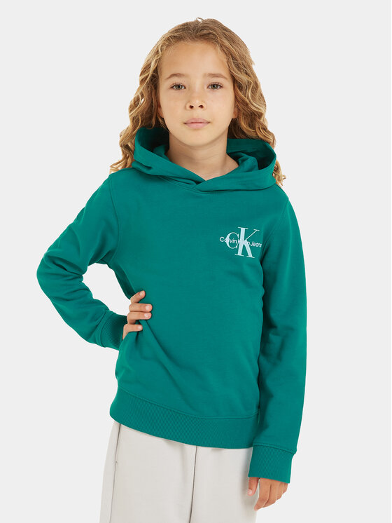 Calvin Klein Jeans Bluză Small Monogram IU0IU00266 Verde Regular Fit