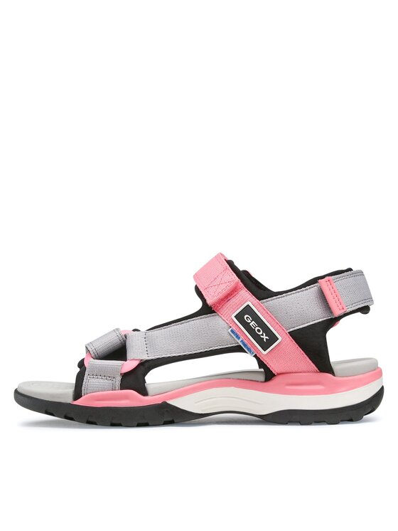 Sandalen Mädchen 32 Geox Mädchen Sandale J Borealis Girl - Leder, Gummisohle, Mit Rückengurt Geox Damen Sandalen