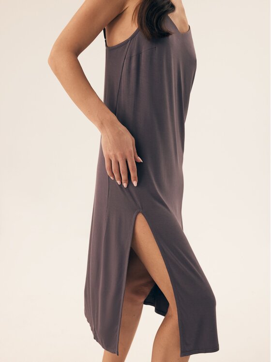Esotiq Esotiq Koszula nocna 42410 Szary Regular Fit