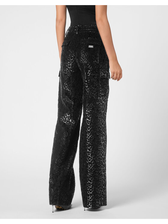 PHILIPP PLEIN PHILIPP PLEIN Cargo nohavice 14729 Čierna Cargo Fit