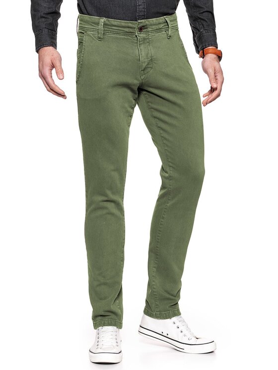 Mustang Mustang Pantaloni chino 5P CHINO Verde Regular Fit