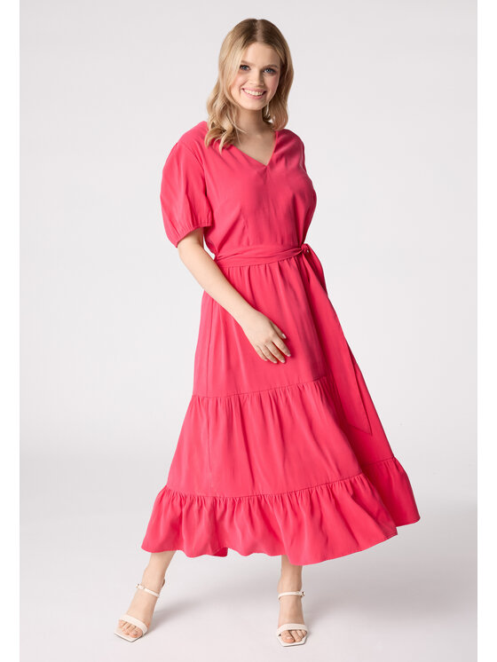 QUIOSQUE QUIOSQUE Každodenní šaty 4VF001 Růžová Regular Fit