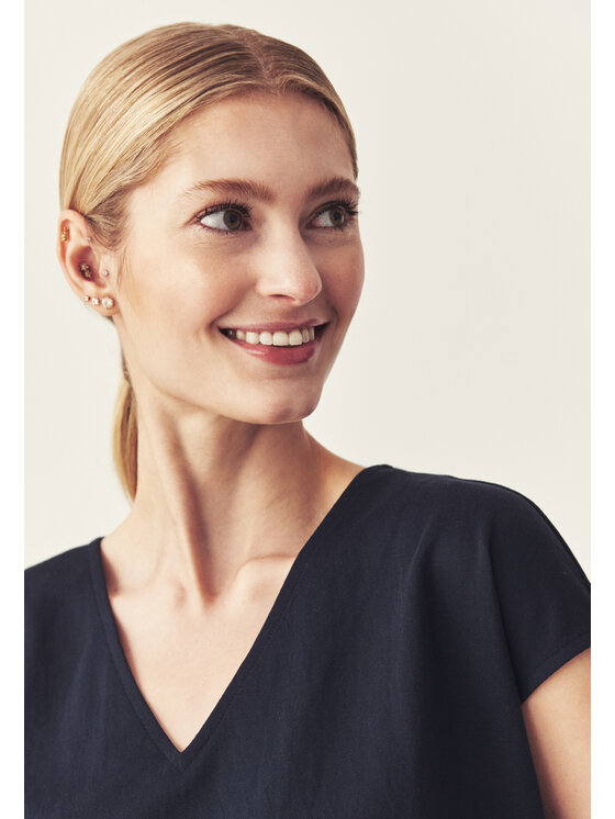 TATUUM TATUUM Úpletové šaty ARMOR Tmavomodrá V-Neck Fit