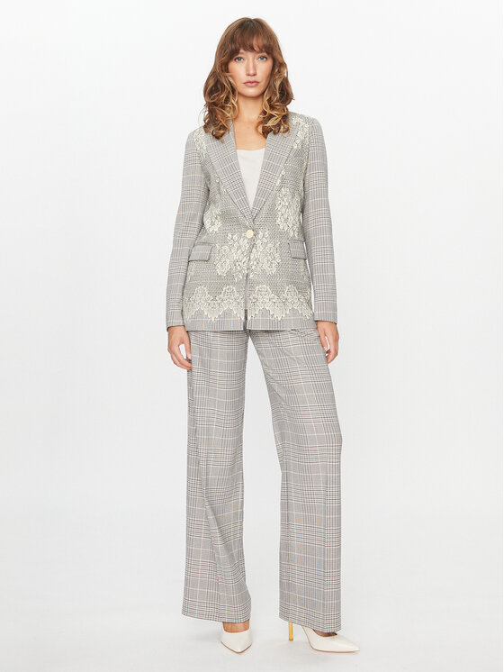 TWINSET TWINSET Marynarka 232TP2635 Szary Regular Fit