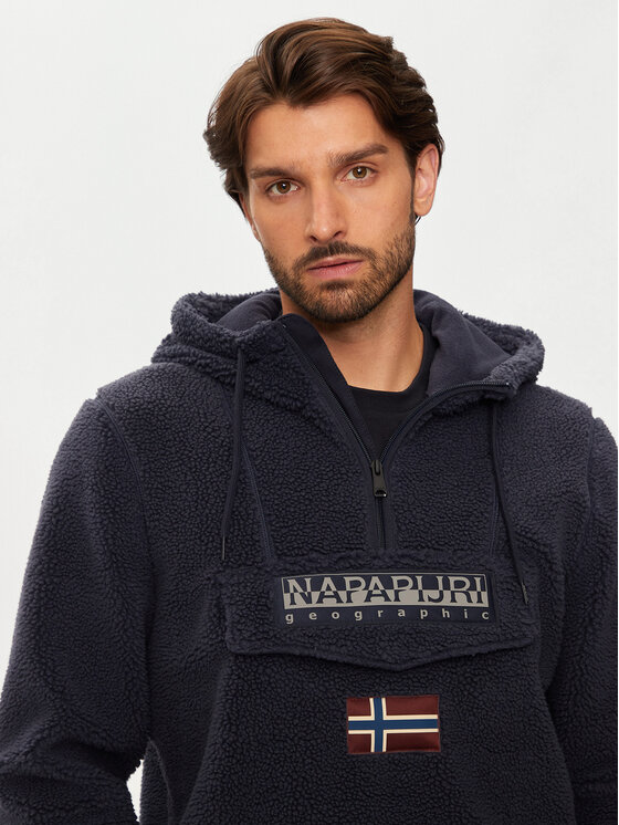 Napapijri Napapijri Fliso džemperis T-Burgee NP0A4I5D Tamsiai mėlyna Regular Fit