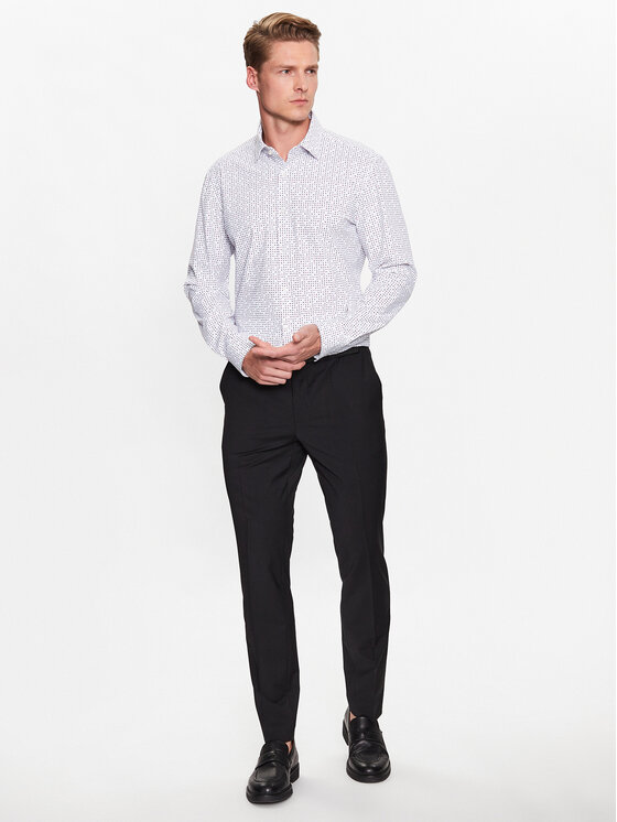 HUGO Hugo Kostiuminės kelnės 50446526 Juoda Slim Fit
