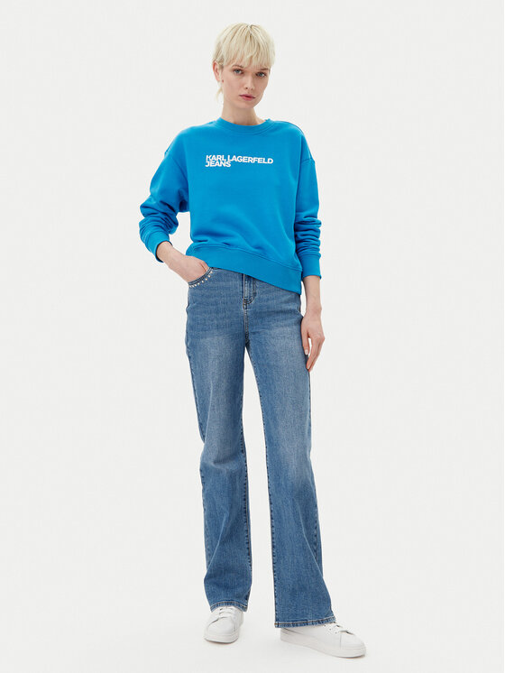 Karl Lagerfeld Jeans Karl Lagerfeld Jeans Majica dugih rukava A1W20005 Plava Regular Fit