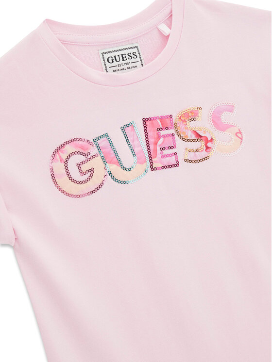 Guess Guess Rochie de zi K6GK10 KAE24 Roz deschis Regular Fit