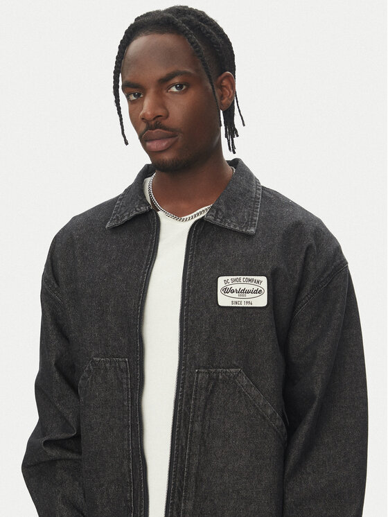 DC DC Teksajakk Pit Crew Jacket ADYJK03206 Must Boxy Fit