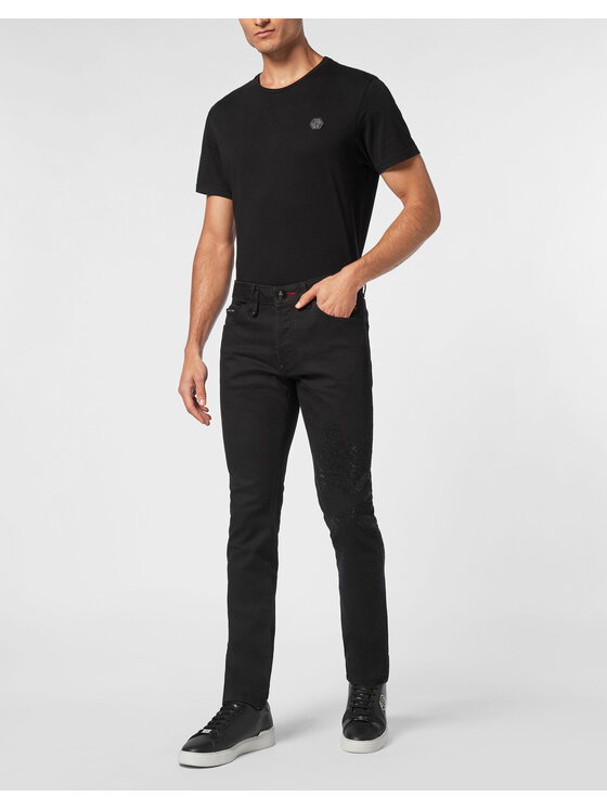 PHILIPP PLEIN PHILIPP PLEIN Jeansy 14739 Černá Straight Leg
