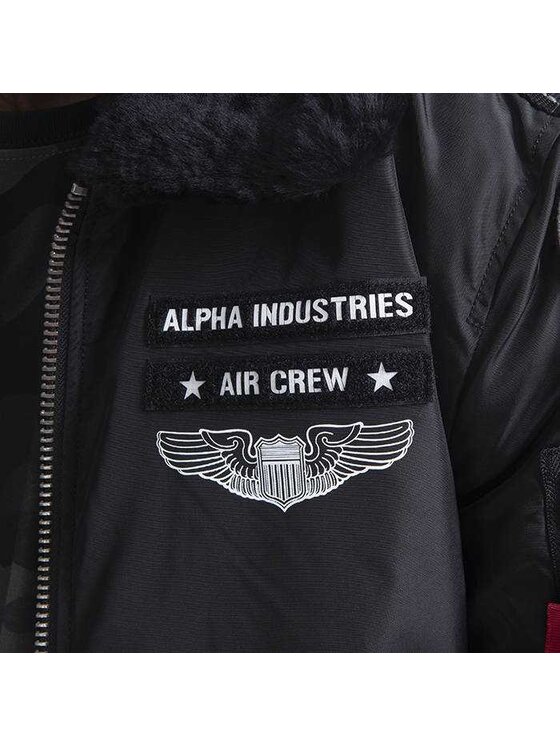 Alpha Industries Alpha Industries Kurtka bomber Alpha Industries Injector III Air Force Jacket BLACK/BLACK Czarny Slim Fit