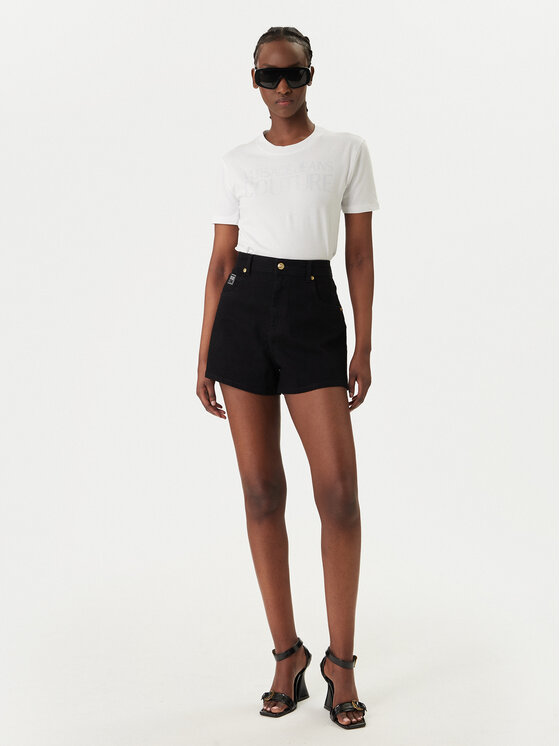 Versace Jeans Versace Jeans Футболка 80HAHT09 Білий Regular Fit