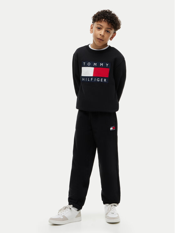 Tommy Hilfiger Tommy Hilfiger Melegítő alsó KS0KS00715 M Fekete Regular Fit