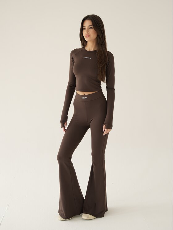 MissDenim MissDenim Longsleeve Soft Touch Brązowy Second Skin Fit