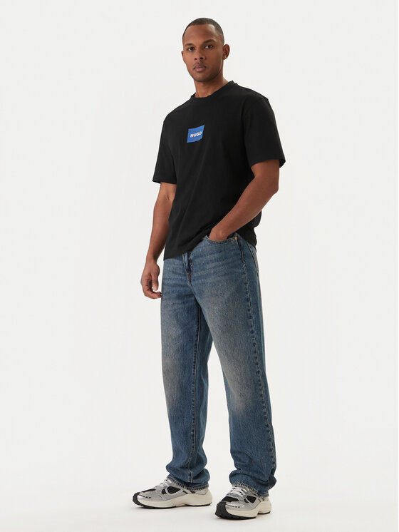 HUGO HUGO Tričko Nayonix 50554382 Čierna Regular Fit