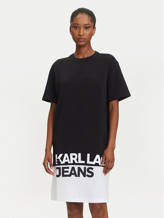 Karl Lagerfeld Jeans Sukienka codzienna A3W13005 Czarny Regular Fit