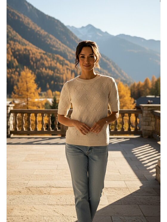 FIGL FIGL Πουλόβερ M1261 Μπεζ Regular Fit