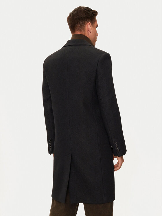 AMI Paris AMI Paris Palton de lână HCO010.WV0049 Negru Regular Fit