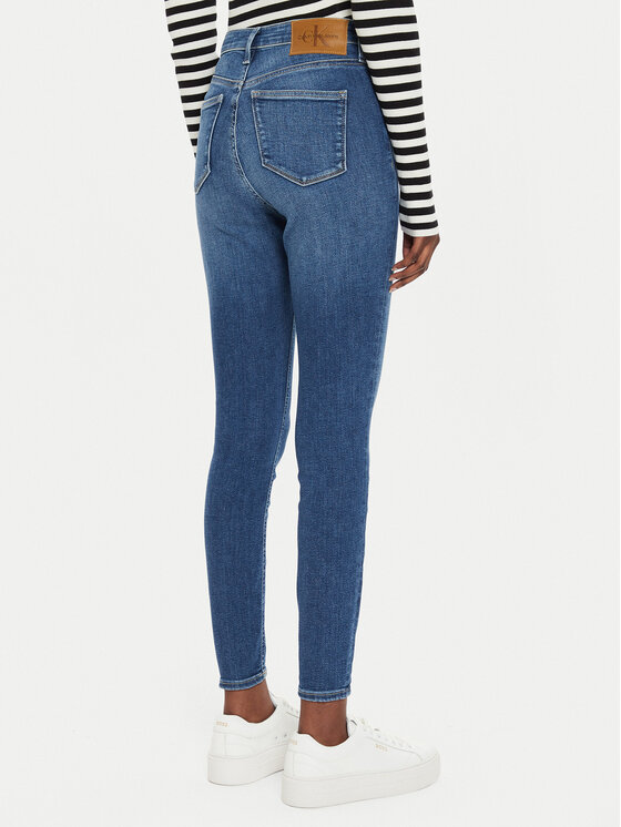 Calvin Klein Jeans Calvin Klein Jeans Jeans hlače J20J224037 Mornarsko modra Super Skinny Fit