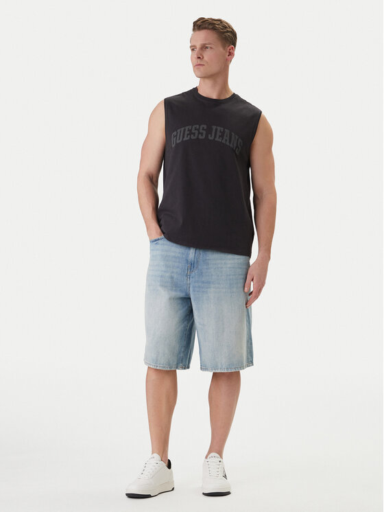 Guess Jeans Guess Jeans Мъжки топ M6GPB2 K8FQ4 Черен Regular Fit