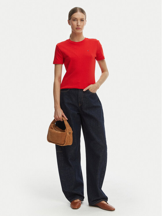 Tommy Hilfiger Tommy Hilfiger Marškinėliai New Cody WW0WW40587 Oranžinė Slim Fit