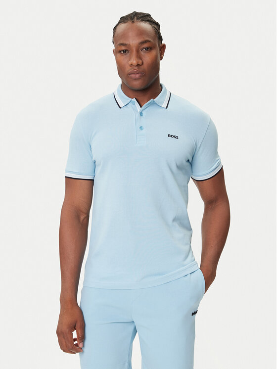 BOSS BOSS Polo majica Paddy 50469055 Svetlo modra Regular Fit