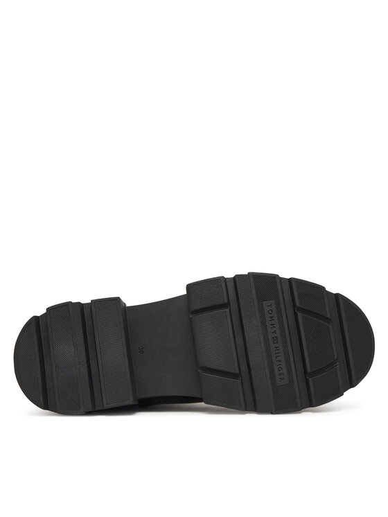 Tommy Hilfiger Tommy Hilfiger Členková obuv s elastickým prvkom Shiny FW0FW09042 Čierna