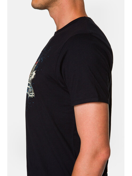 Lancerto Lancerto T-Shirt Reggie TS073221000018 Czarny Regular Fit